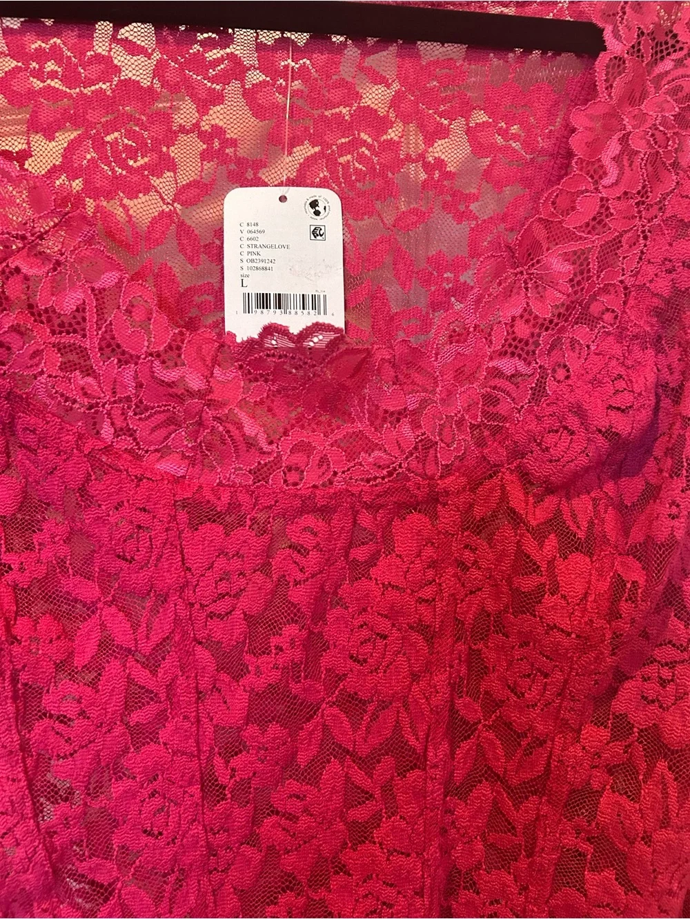 Free People top, deep pink, size L, NWT